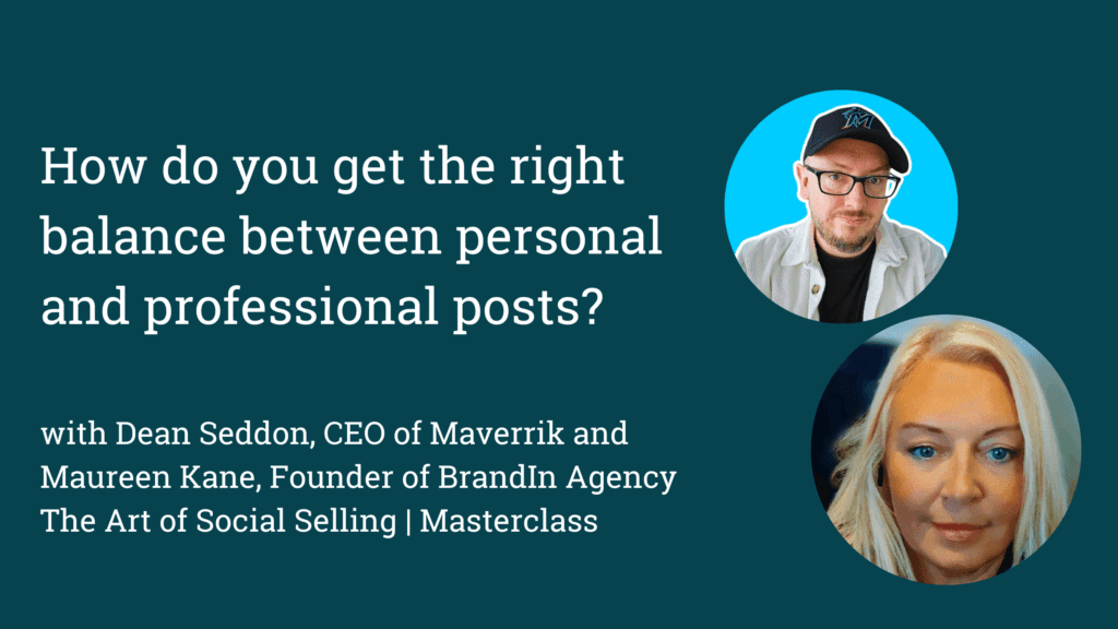 How do you get the right balance between personal and professional posts